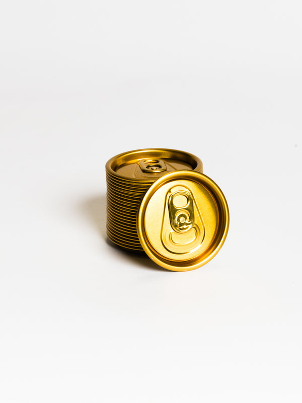 Gold lid, gold tab