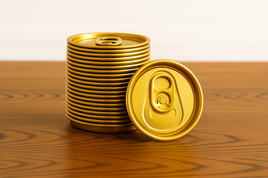 CanGo Gold Lids with Gold Tab – Sleeve of 100